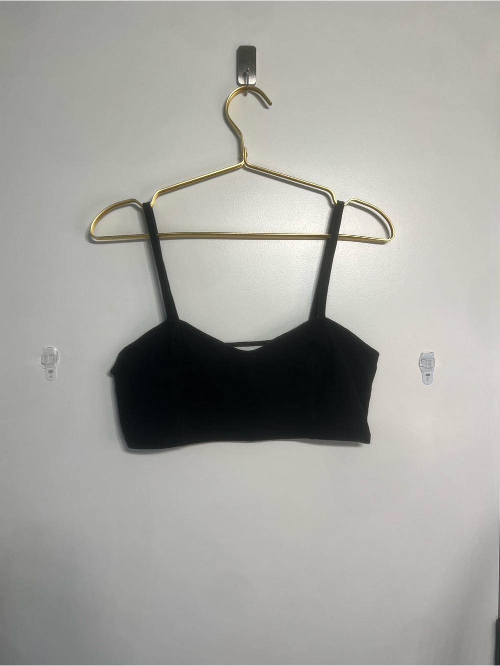 Black Women's Spaghetti Strap Bralette- L